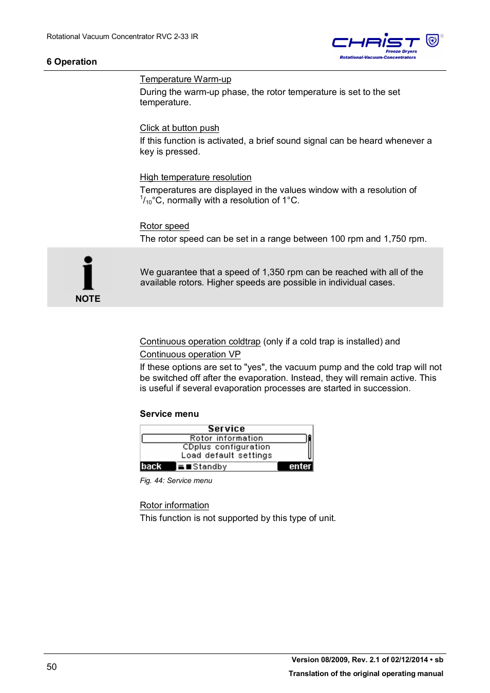 Martin Christ RVC 2-33 CDplus User Manual | Page 50 / 98