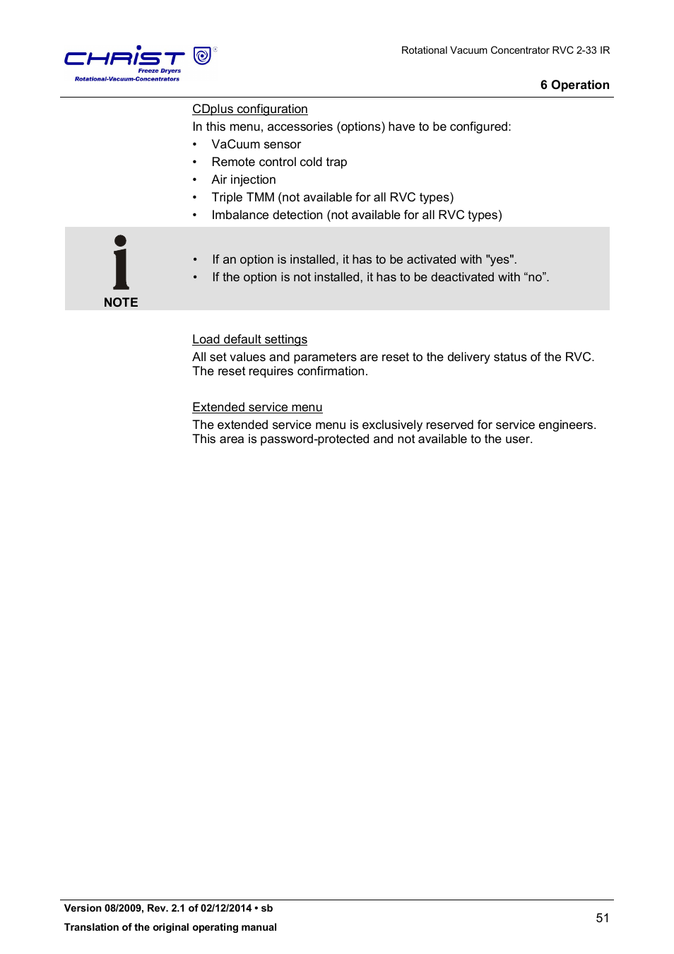 Martin Christ RVC 2-33 CDplus User Manual | Page 51 / 98