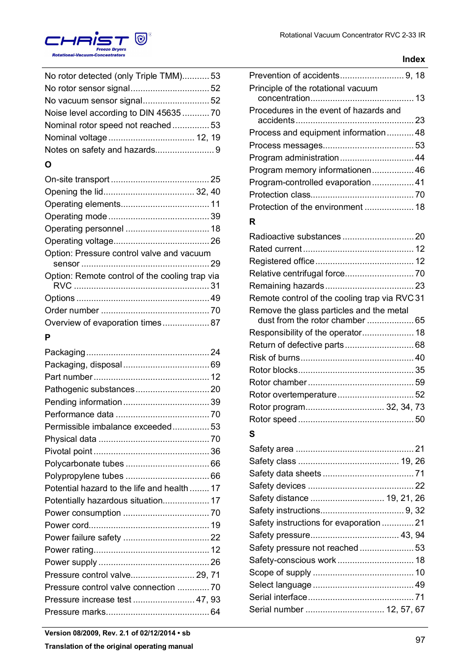 Martin Christ RVC 2-33 CDplus User Manual | Page 97 / 98
