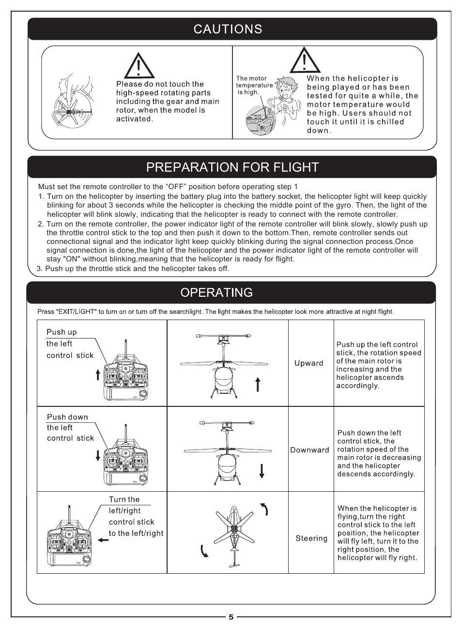 Preparation for flight | Meijiaxin Toys T11 User Manual | Page 7 / 7