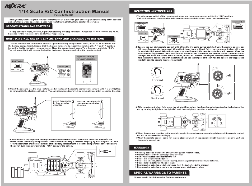 Meijiaxin Toys 8511 User Manual | 1 page