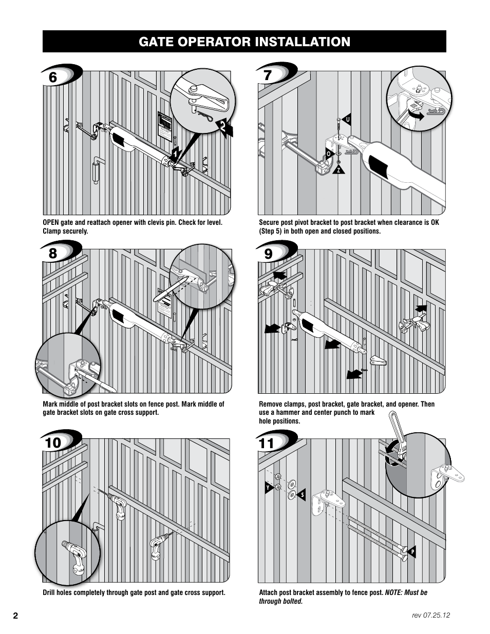 Gate operator installation | Mighty Mule FM200 User Manual | Page 18 / 36