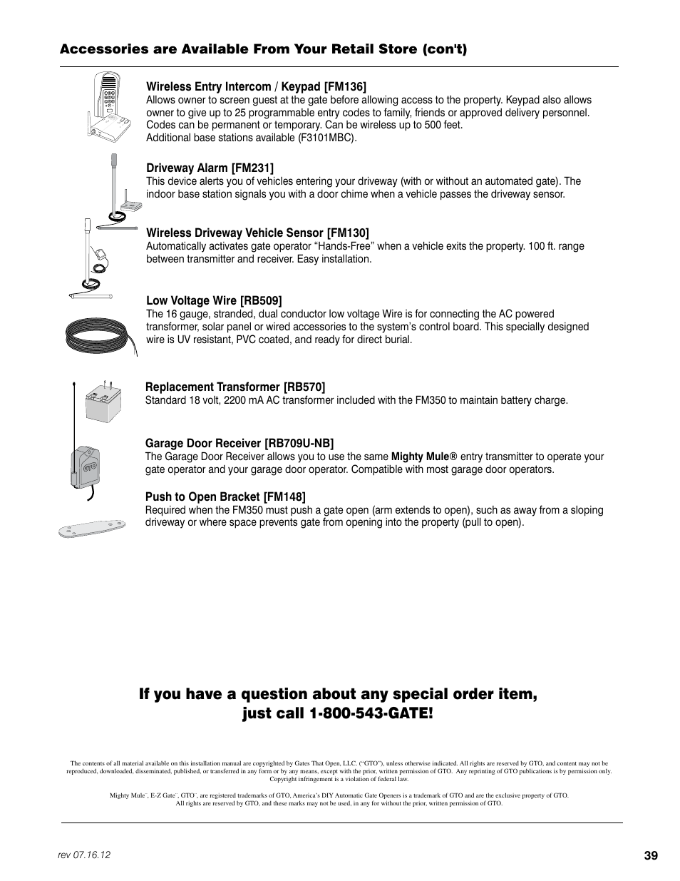 Mighty Mule FM350 User Manual | Page 43 / 44