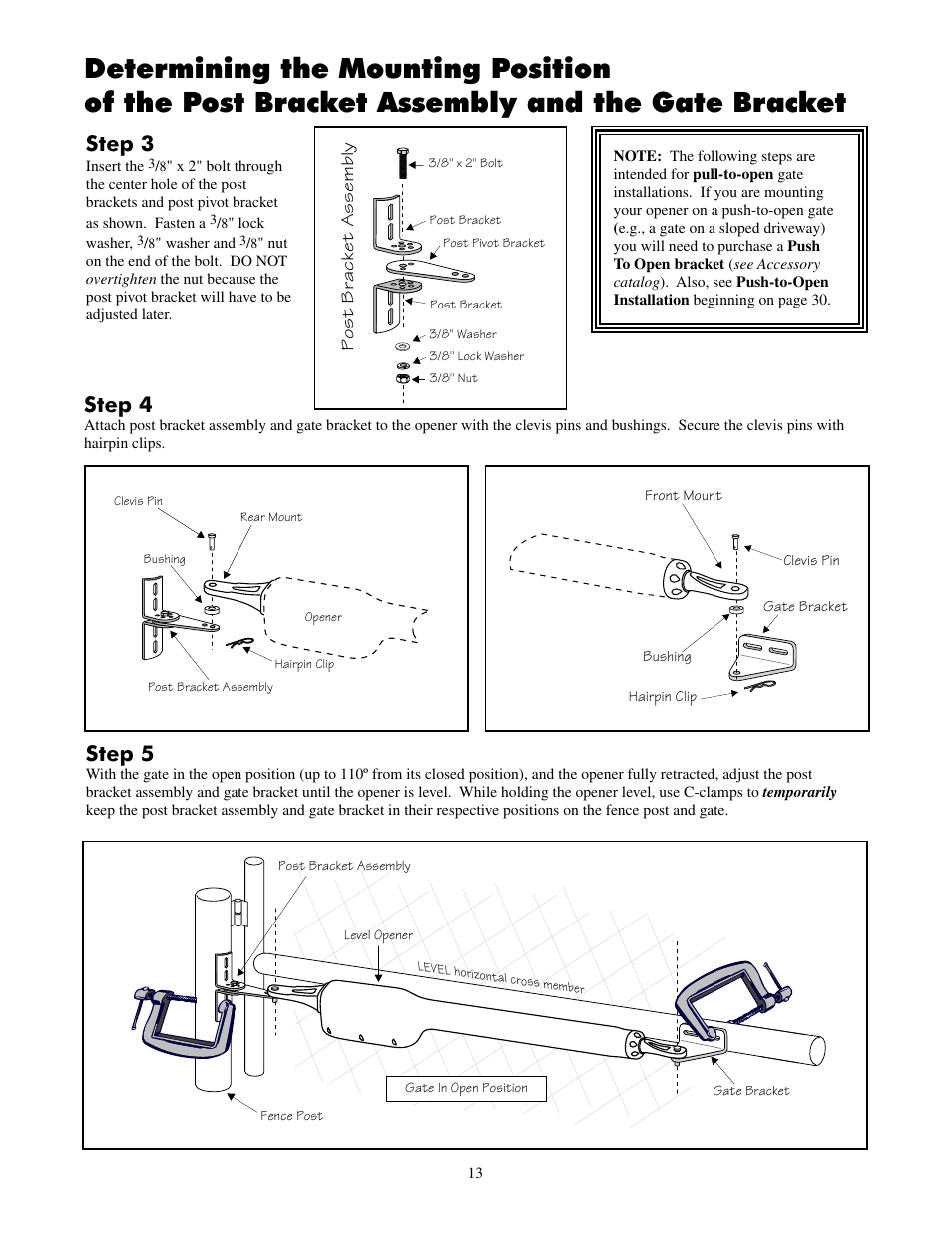 Step 5, Step 3, Step 4 | Mighty Mule FM500 Green Board User Manual | Page 17 / 42