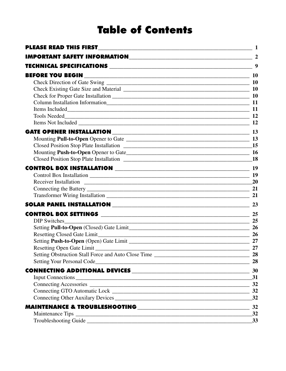 Mighty Mule MM600ET-PRO User Manual | Page 3 / 42