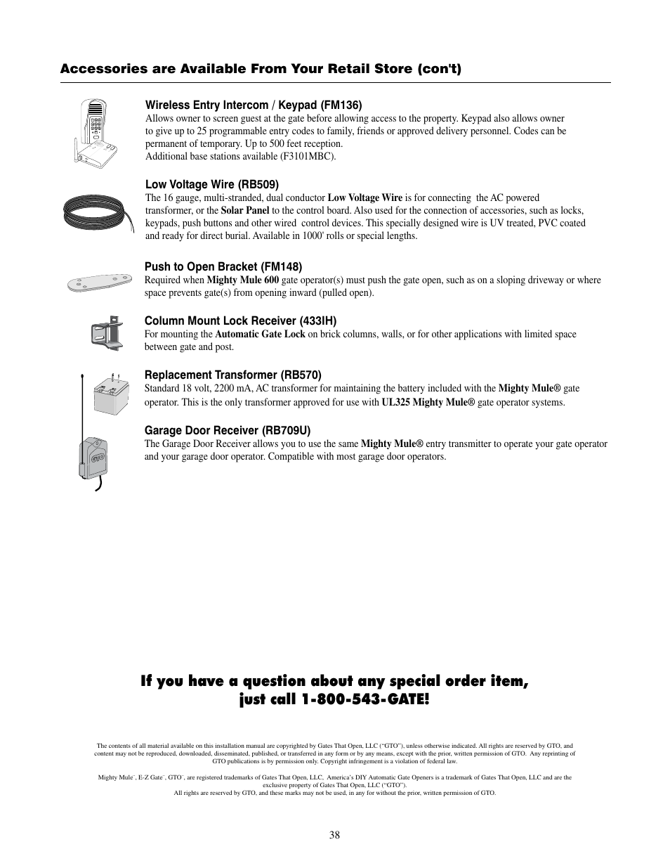 Mighty Mule MM600ET-PRO User Manual | Page 41 / 42