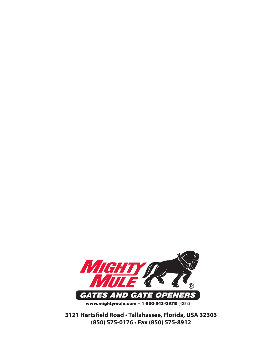 Mighty Mule FM137 User Manual | Page 8 / 8