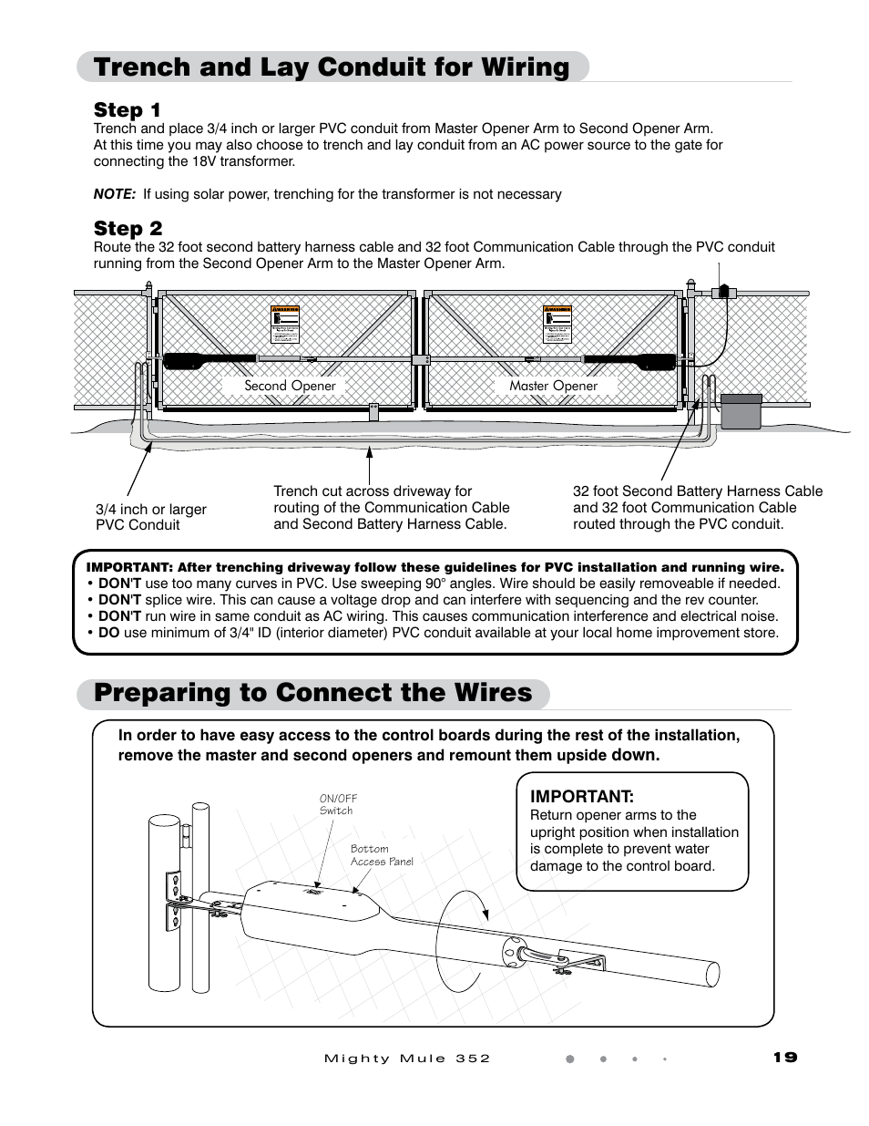 Step 1, Step 2 | Mighty Mule FM352 User Manual | Page 23 / 48