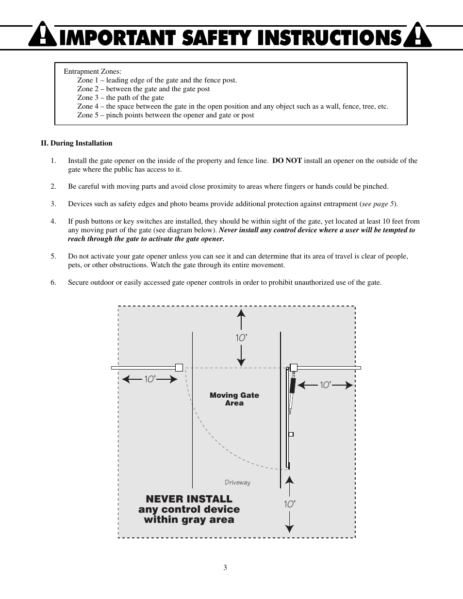Important safety instructions | Mighty Mule FM700 User Manual | Page 7 / 42