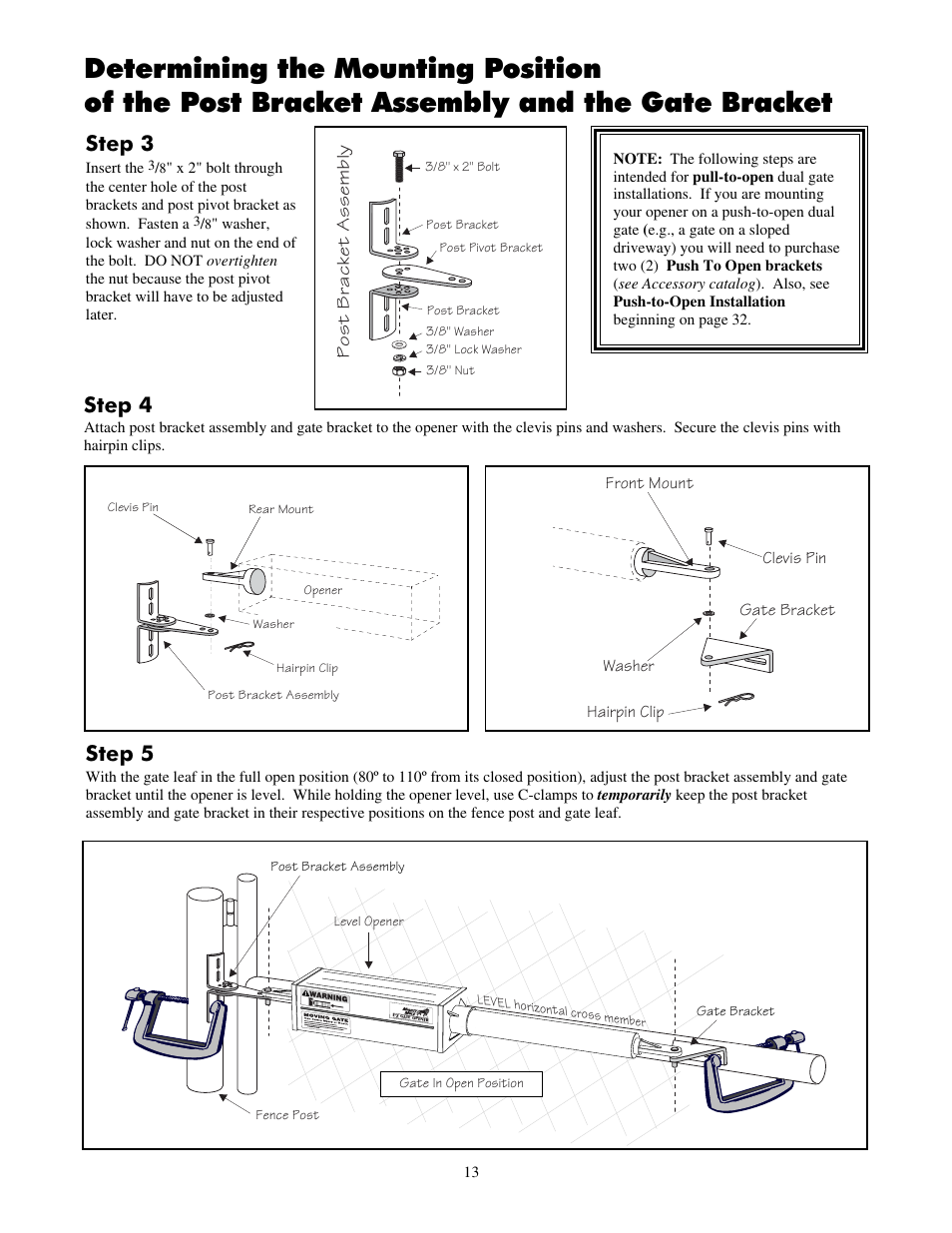 Step 5, Step 3, Step 4 | Mighty Mule FM702 User Manual | Page 17 / 44