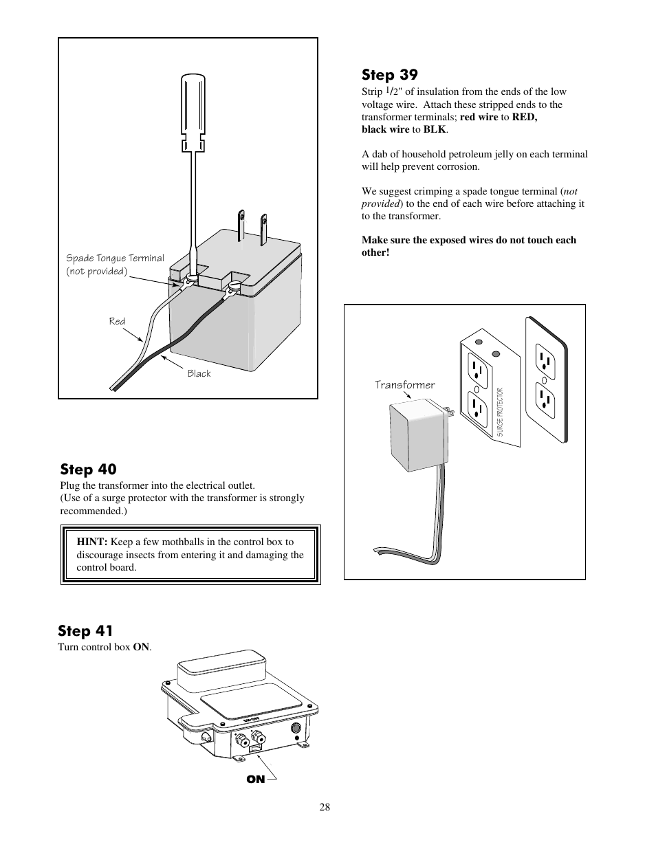 Step 40, Step 41, Step 39 | Mighty Mule FM702 User Manual | Page 32 / 44