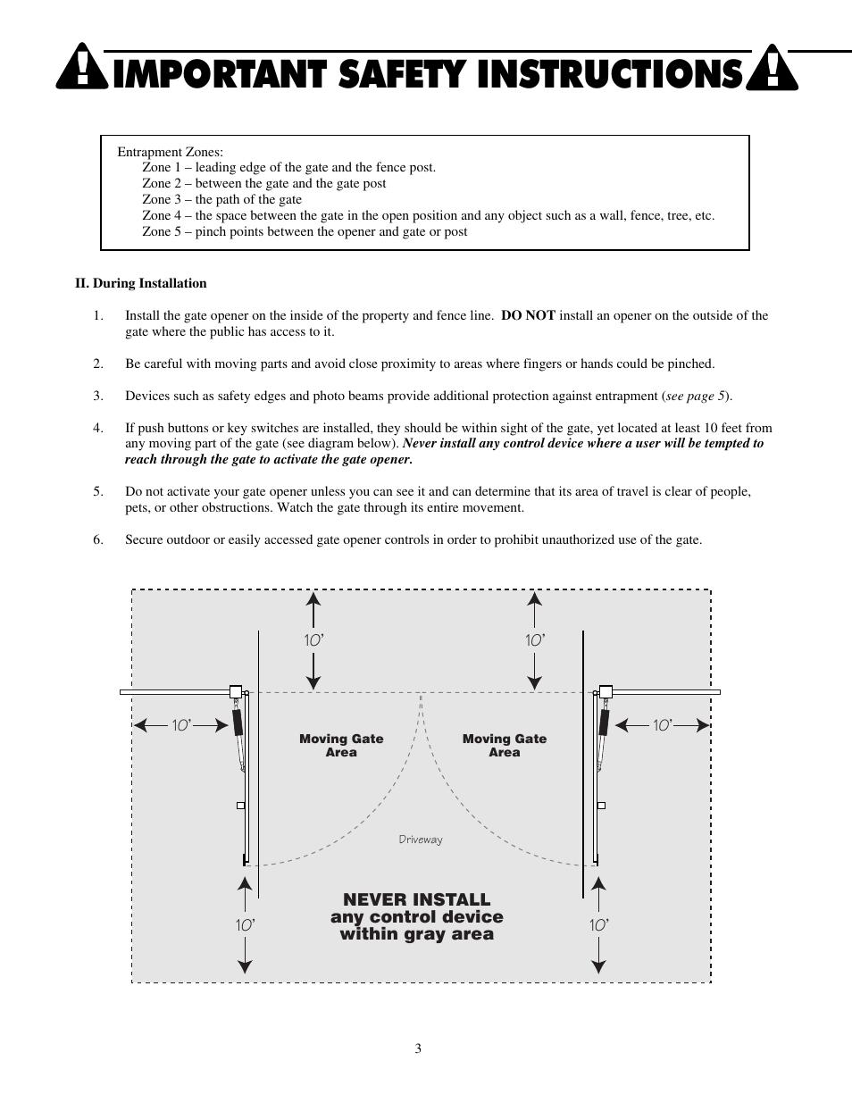 Important safety instructions | Mighty Mule FM702 User Manual | Page 7 / 44