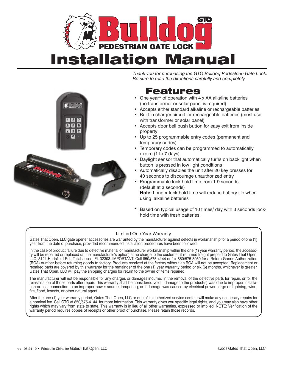 Mighty Mule FM145 User Manual | 10 pages