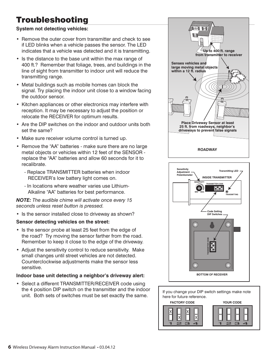 Troubleshooting | Mighty Mule FM131 User Manual | Page 6 / 8