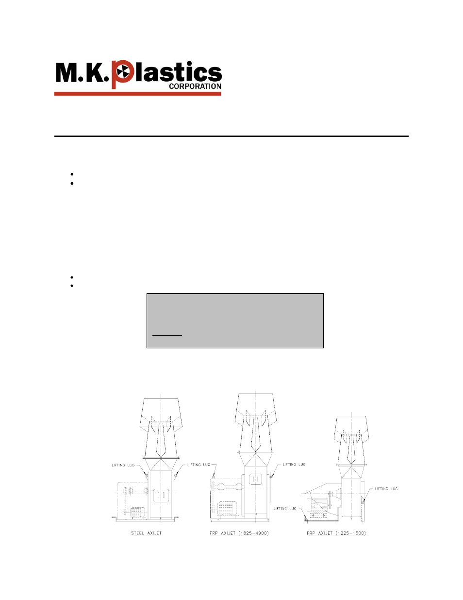 MK Plastics Axijet IO&M User Manual | 14 pages
