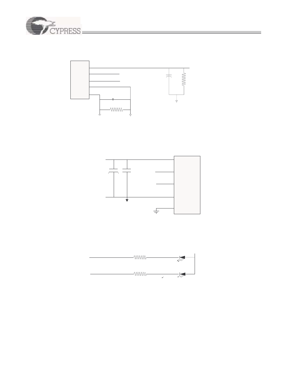 0 upstream usb connection, 0 downstream usb connections, 0 led connections | Cy7c656xx preliminary | Cypress EZ-USB HX2LP User Manual | Page 19 / 23