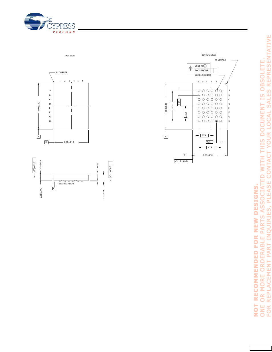 Package diagram | Cypress CY62147DV30 User Manual | Page 10 / 12