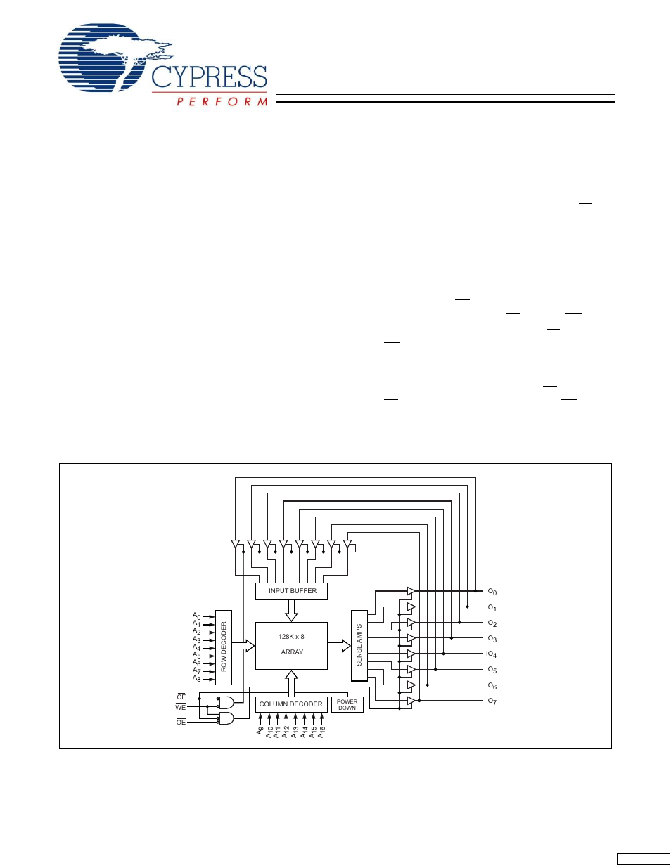 Cypress CY7C1019D User Manual | 11 pages