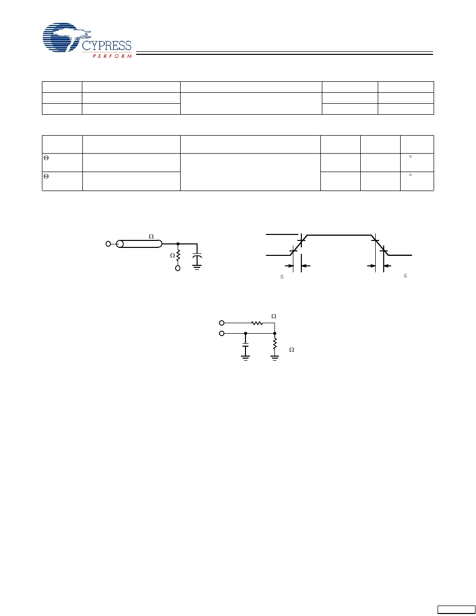 Capacitance, Thermal resistance, Ac test loads and waveforms | Cypress CY7C1019D User Manual | Page 4 / 11