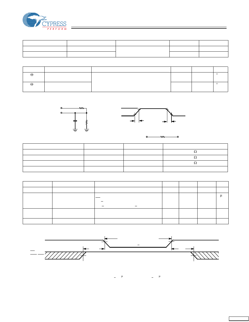 Capacitance, Thermal resistance, Ac test loads and waveforms | Data retention characteristics, Data retention waveform | Cypress CY62137EV30 User Manual | Page 4 / 12