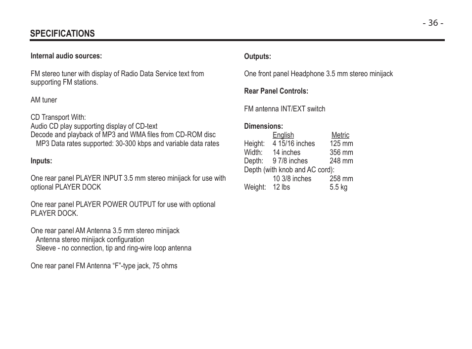 Acreative SoundWorks Radio 745 User Manual | Page 39 / 40