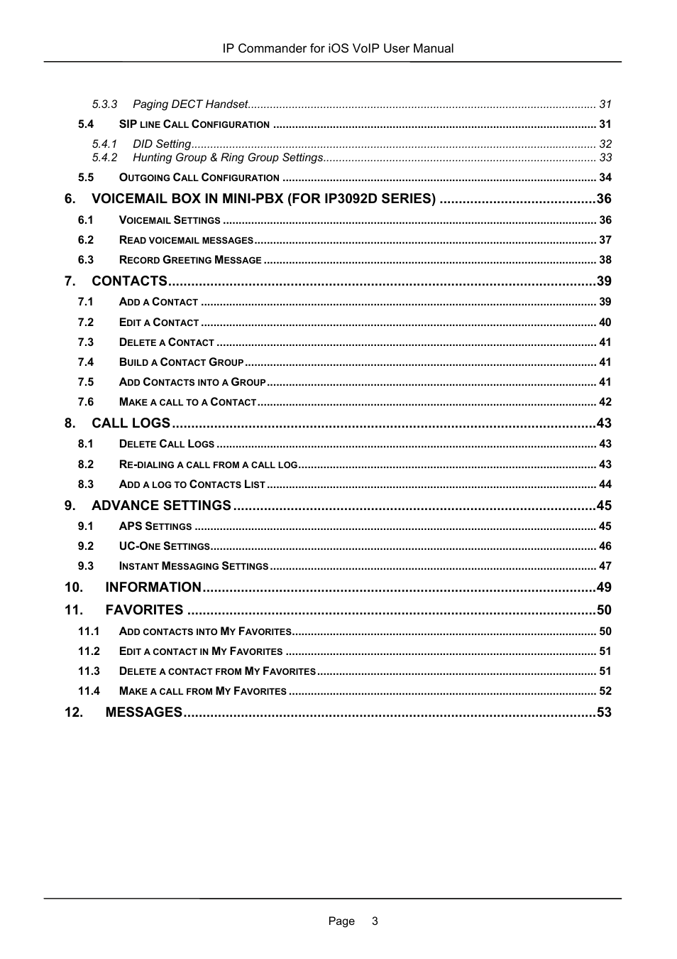 MOCET IP Commander User Manual | Page 3 / 53