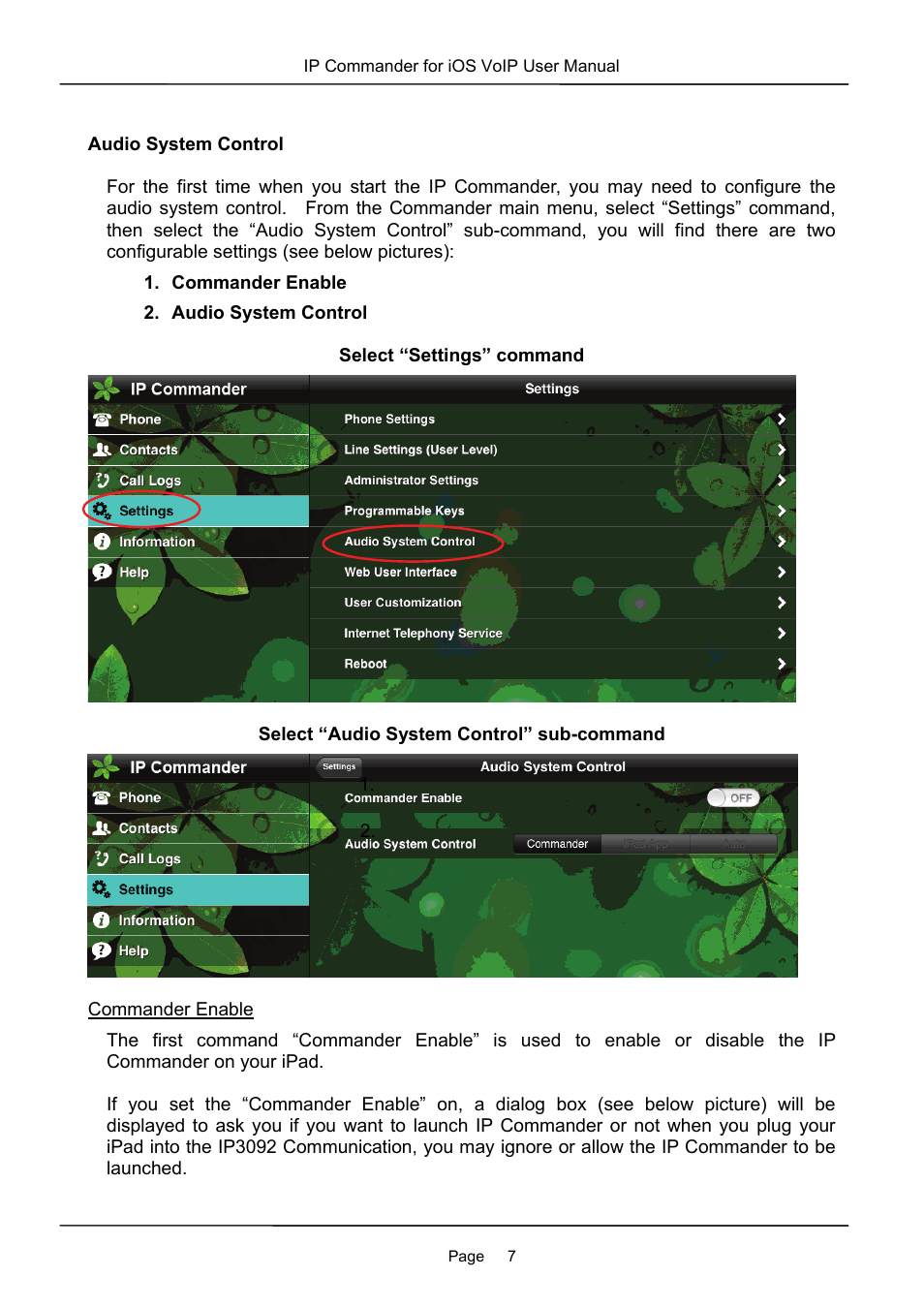 MOCET IP Commander User Manual | Page 7 / 53