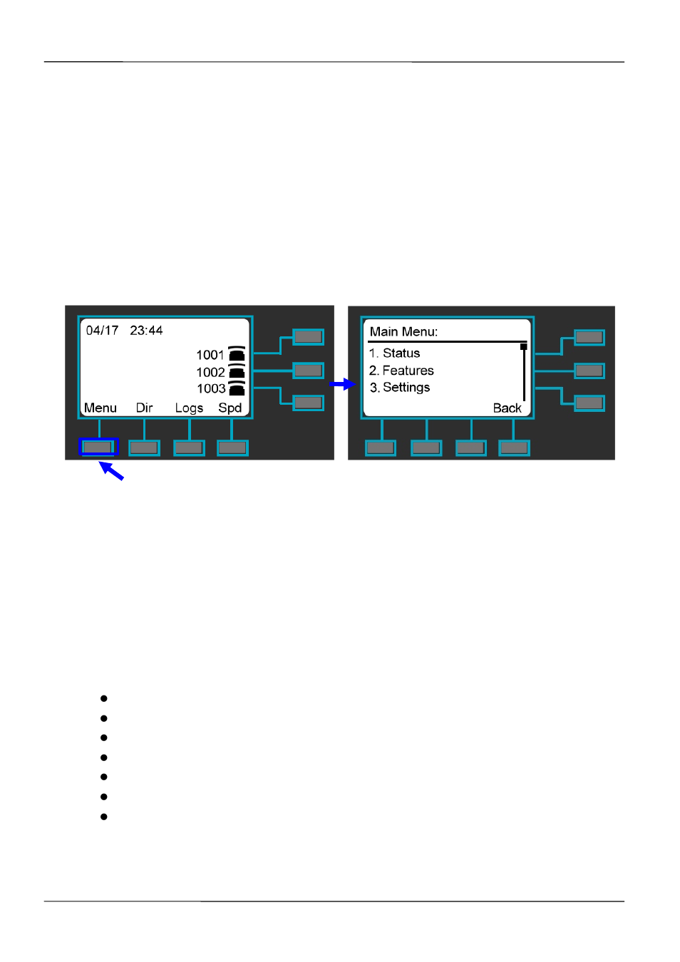Getting started, Customizing your phone from menu, Configuring basic settings | MOCET IP3021A User Manual | Page 22 / 68