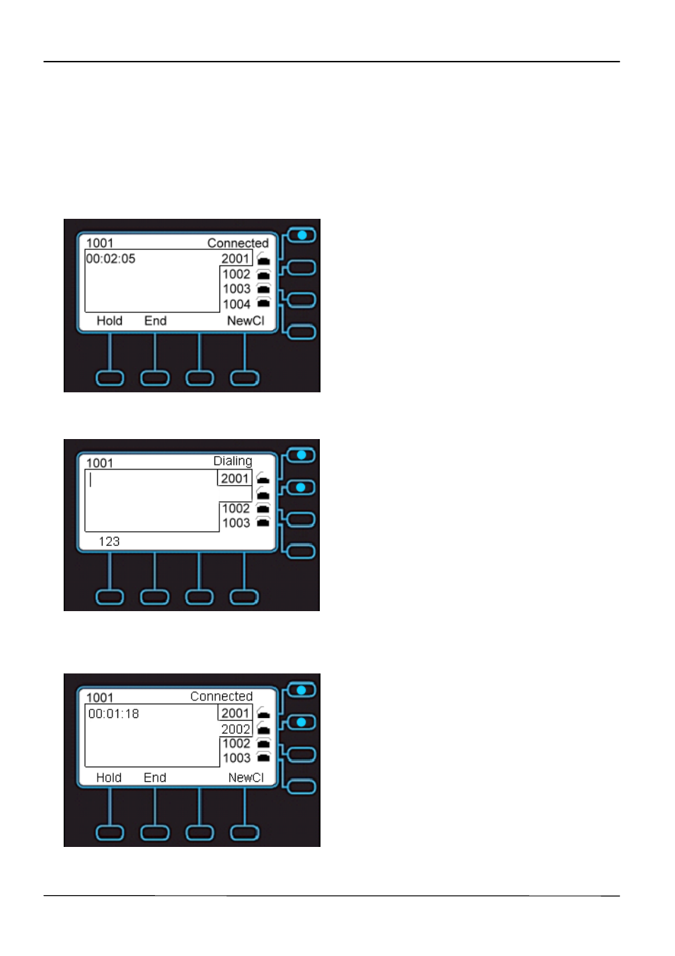 Using multiple calls | MOCET IP3062 User Manual | Page 39 / 59