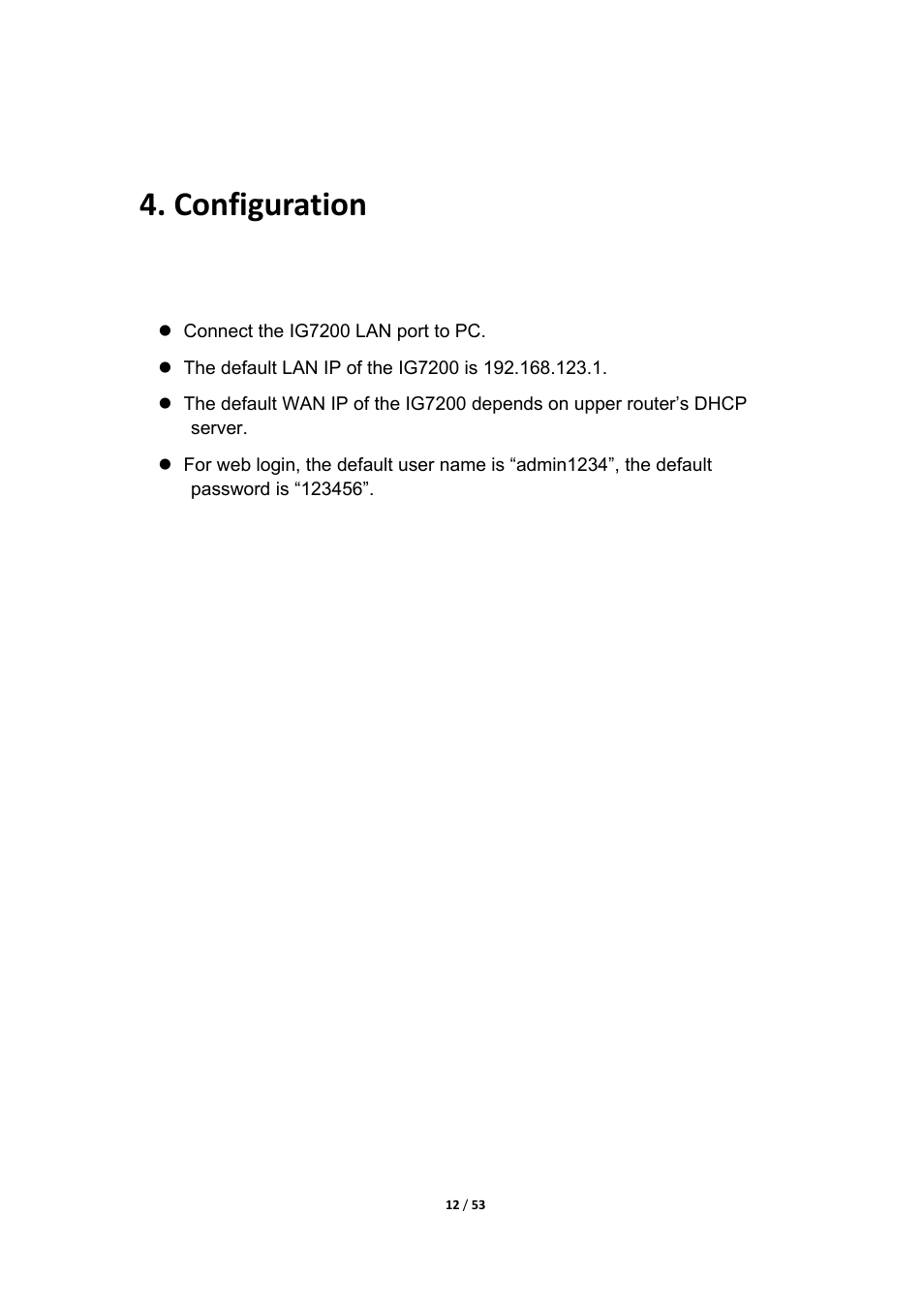 Configuration | MOCET IG7200 User Manual | Page 12 / 53