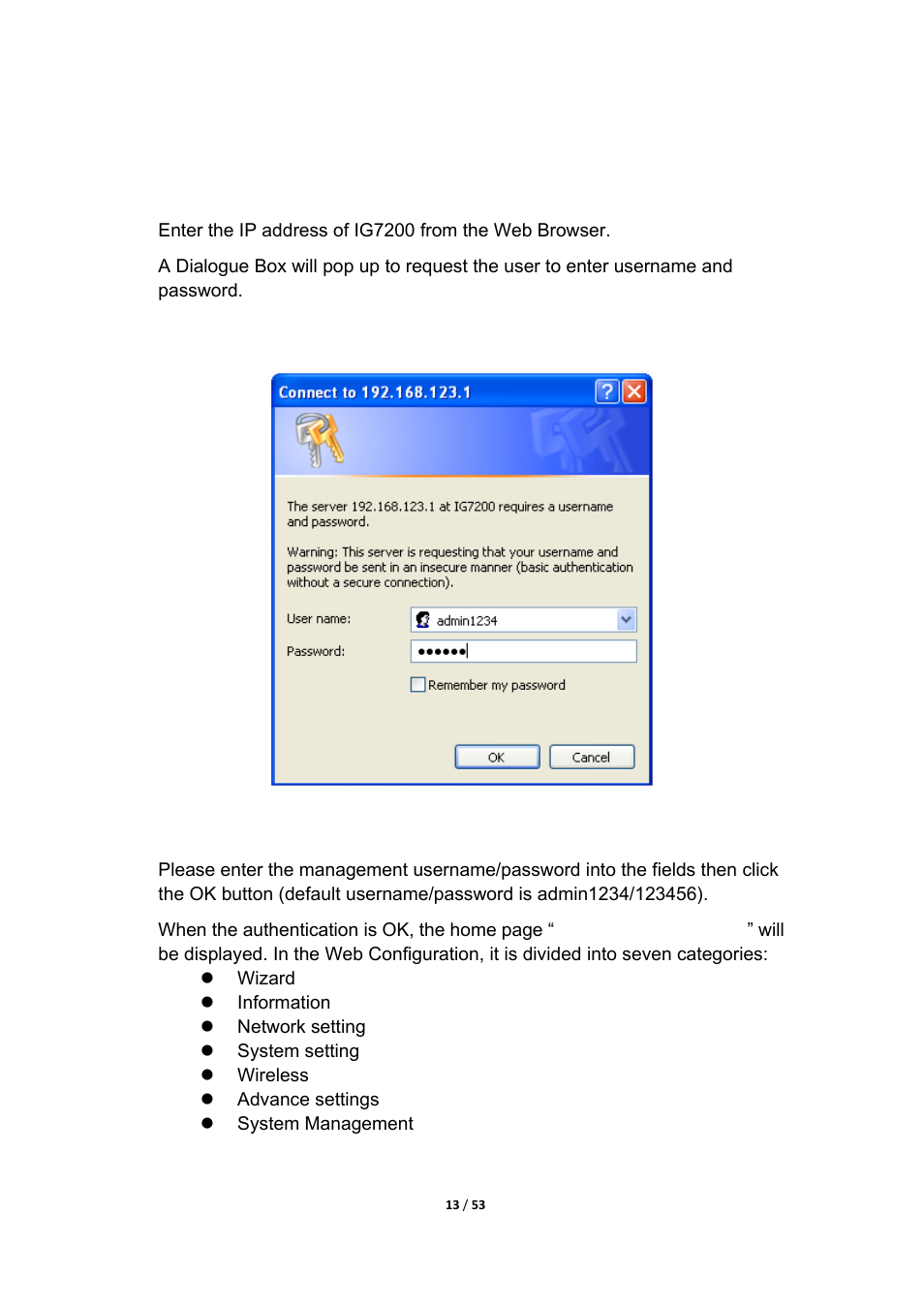 2 establish the connection | MOCET IG7200 User Manual | Page 13 / 53