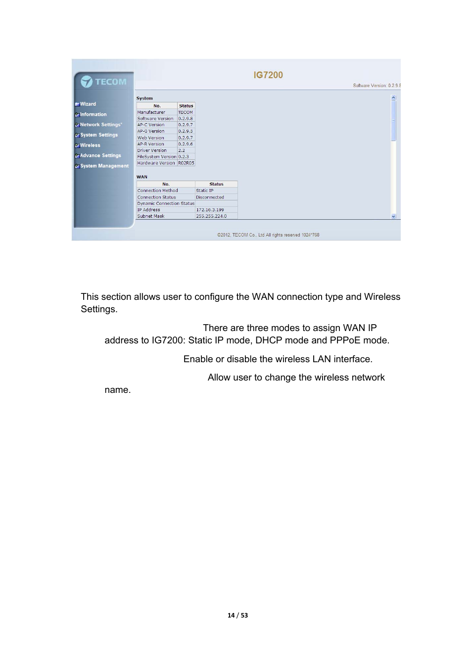 3 wizard | MOCET IG7200 User Manual | Page 14 / 53