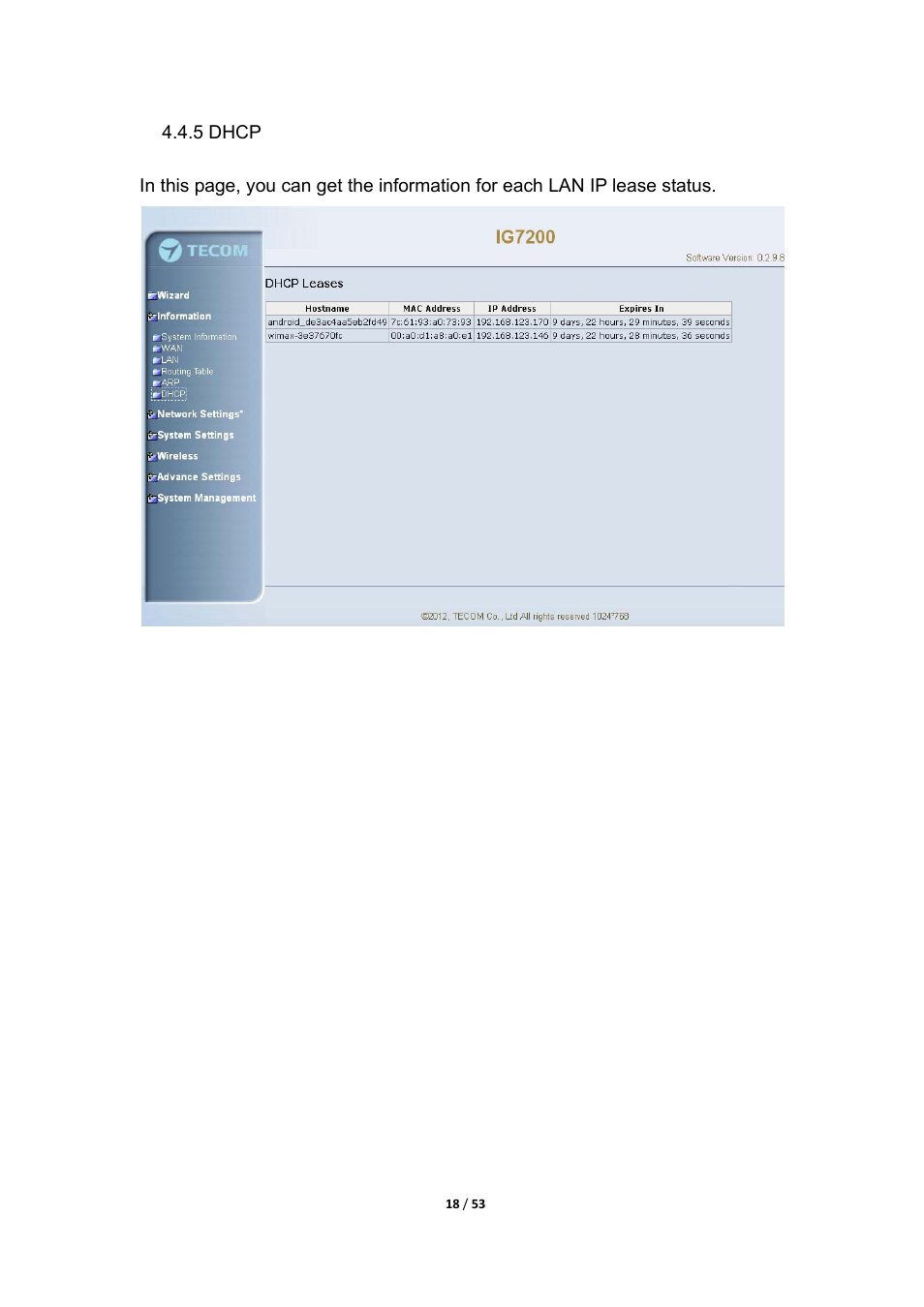 MOCET IG7200 User Manual | Page 18 / 53