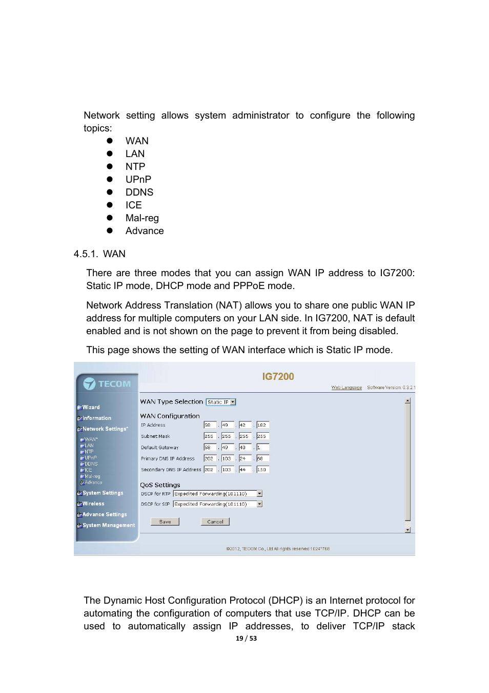 5 network setting | MOCET IG7200 User Manual | Page 19 / 53