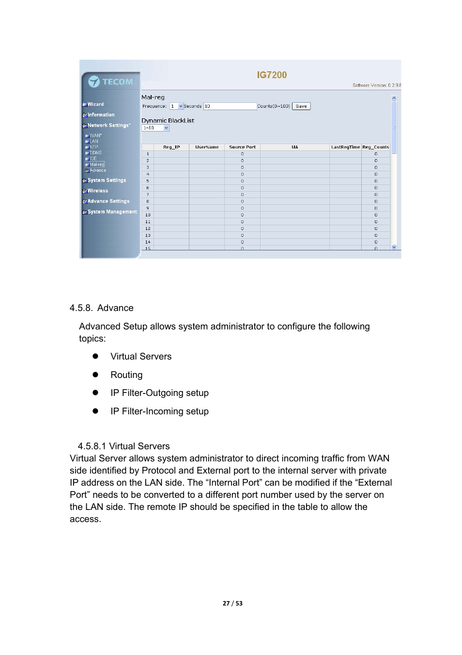 MOCET IG7200 User Manual | Page 27 / 53