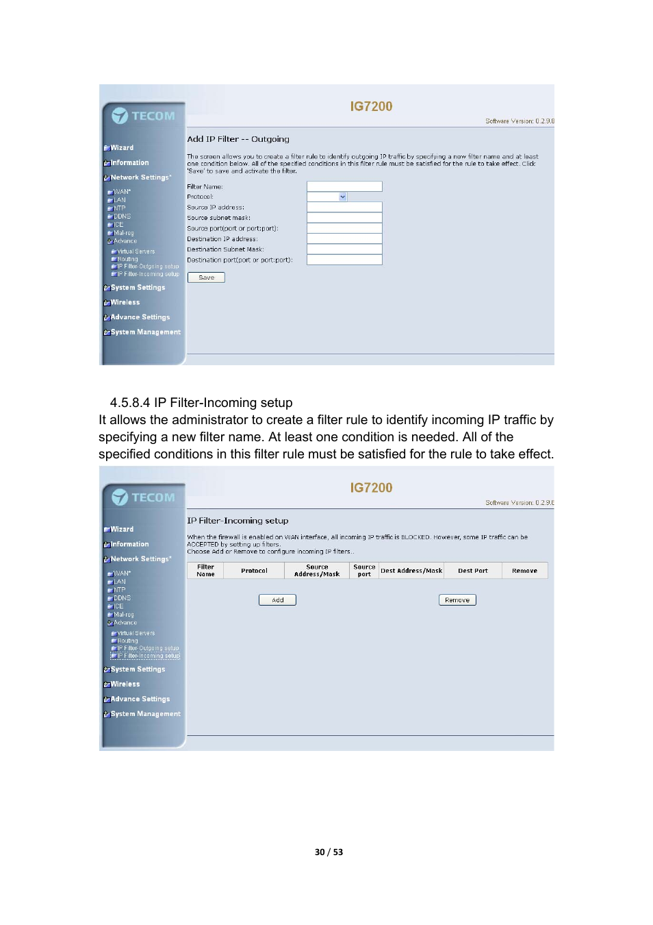 MOCET IG7200 User Manual | Page 30 / 53