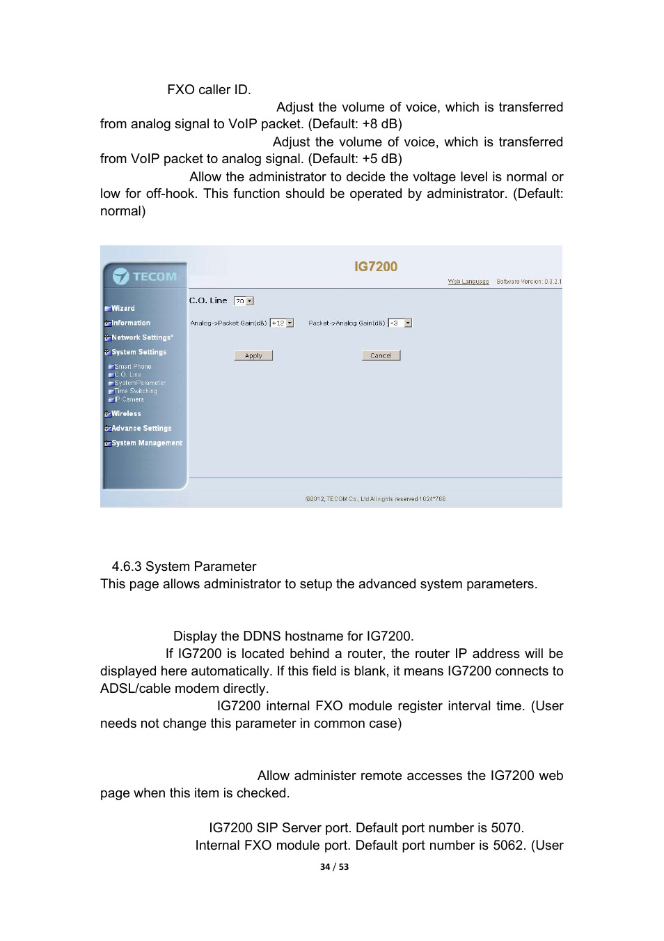 MOCET IG7200 User Manual | Page 34 / 53