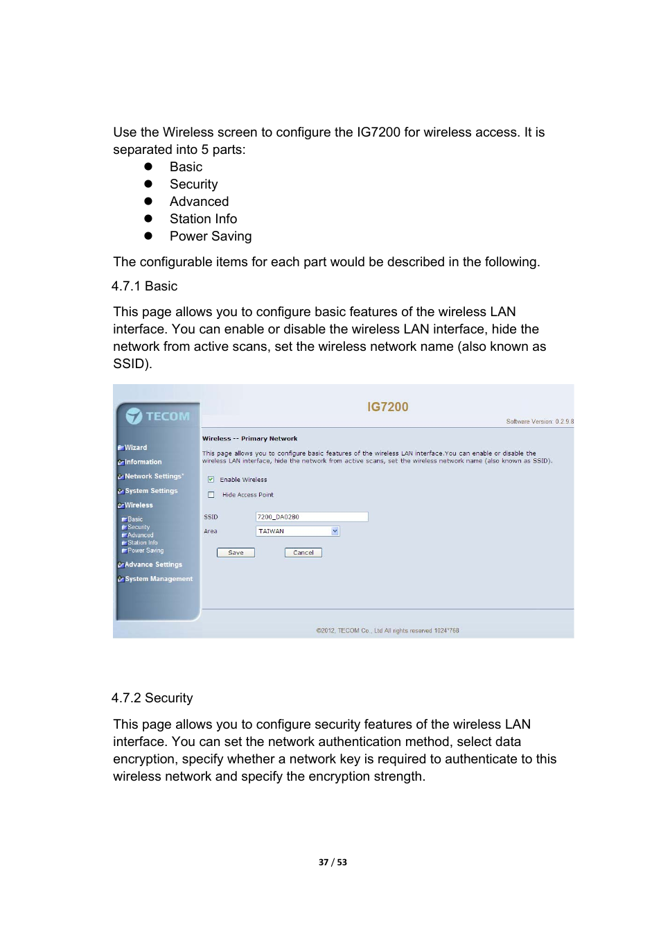7 wireless | MOCET IG7200 User Manual | Page 37 / 53