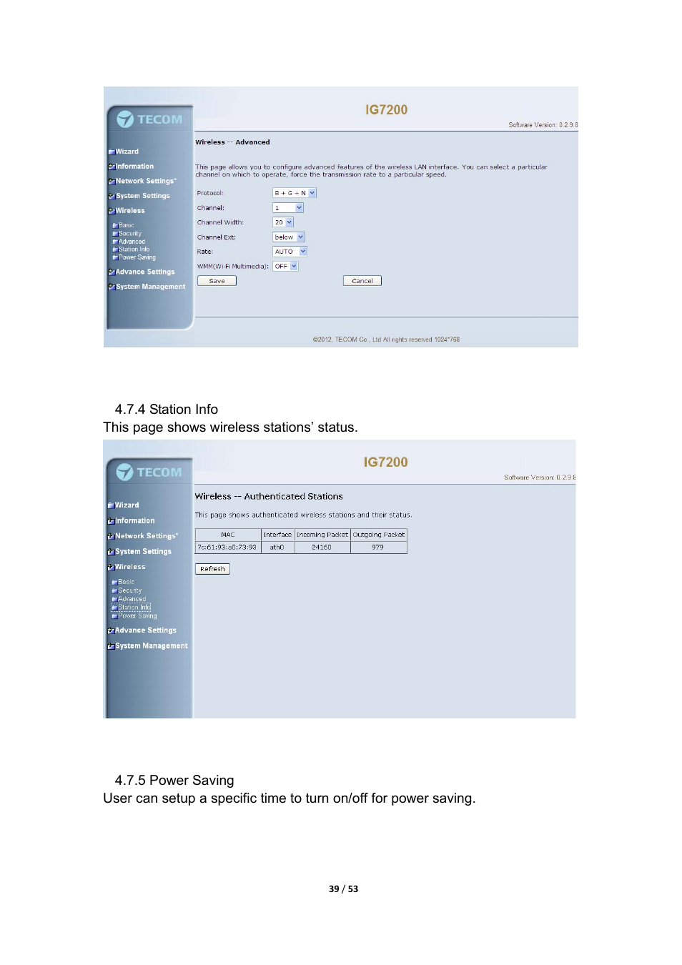 MOCET IG7200 User Manual | Page 39 / 53