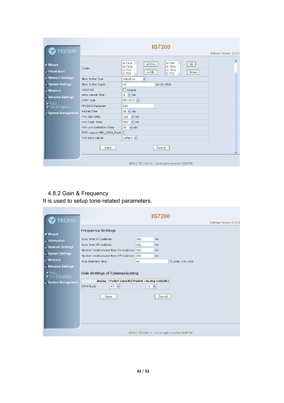 MOCET IG7200 User Manual | Page 42 / 53