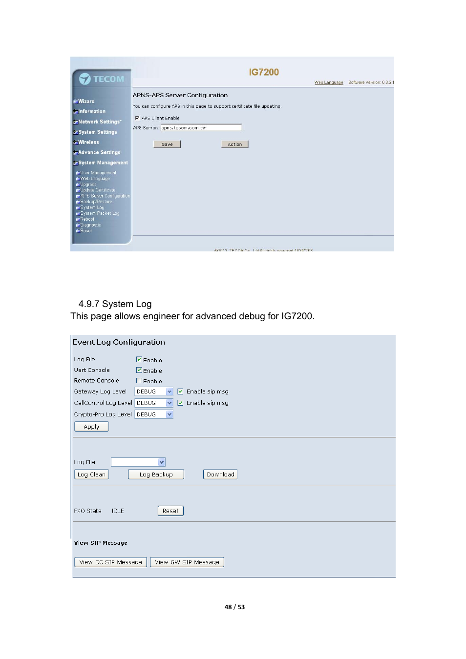 MOCET IG7200 User Manual | Page 48 / 53