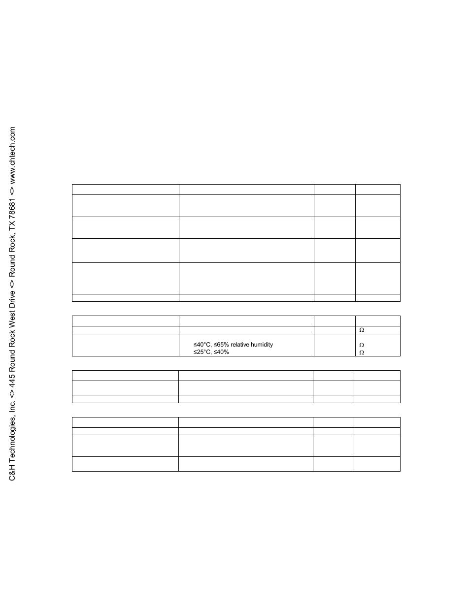 2 specifications | C&H Technologies M222 User Manual | Page 8 / 24