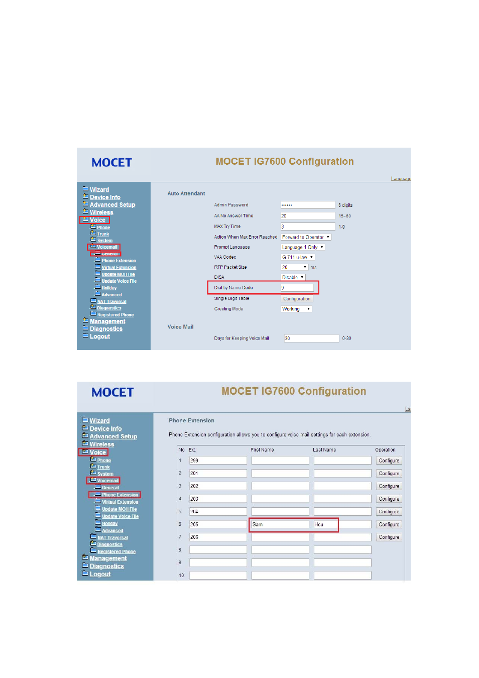 8 call by name, Call by name | MOCET IG7600 User Manual | Page 14 / 133