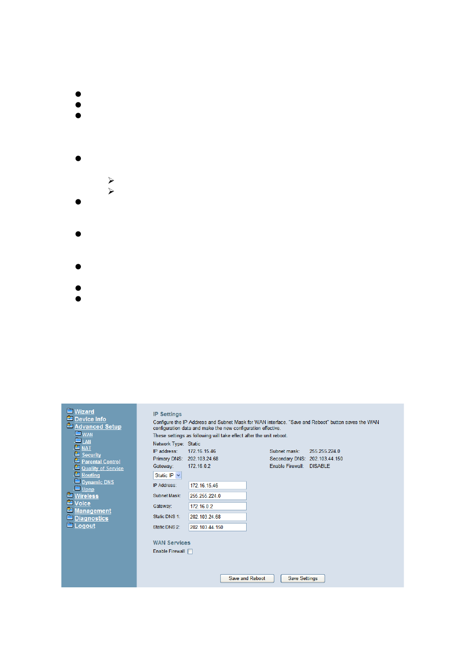 4 advanced setup, 1 wan | MOCET IG7600 User Manual | Page 51 / 133