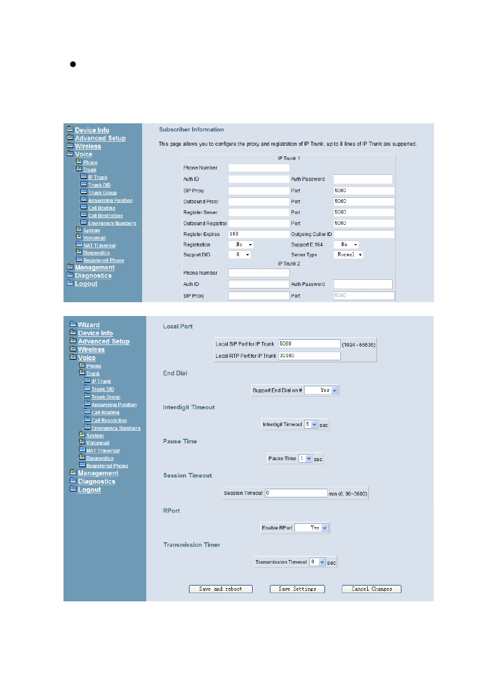 1 ip trunk | MOCET IG7600 User Manual | Page 84 / 133