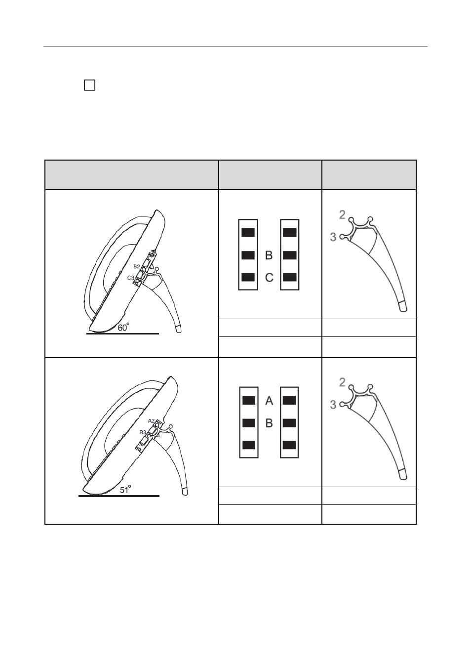 Installation combination table | MOCET M62 User Manual | Page 29 / 100