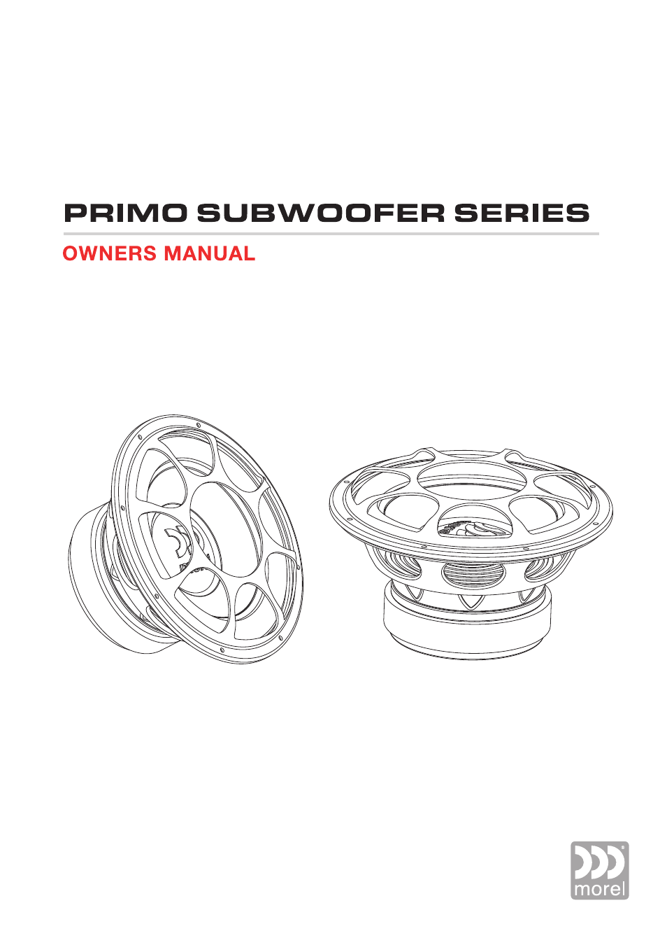 Morel PRIMO Subwoofer User Manual | 4 pages