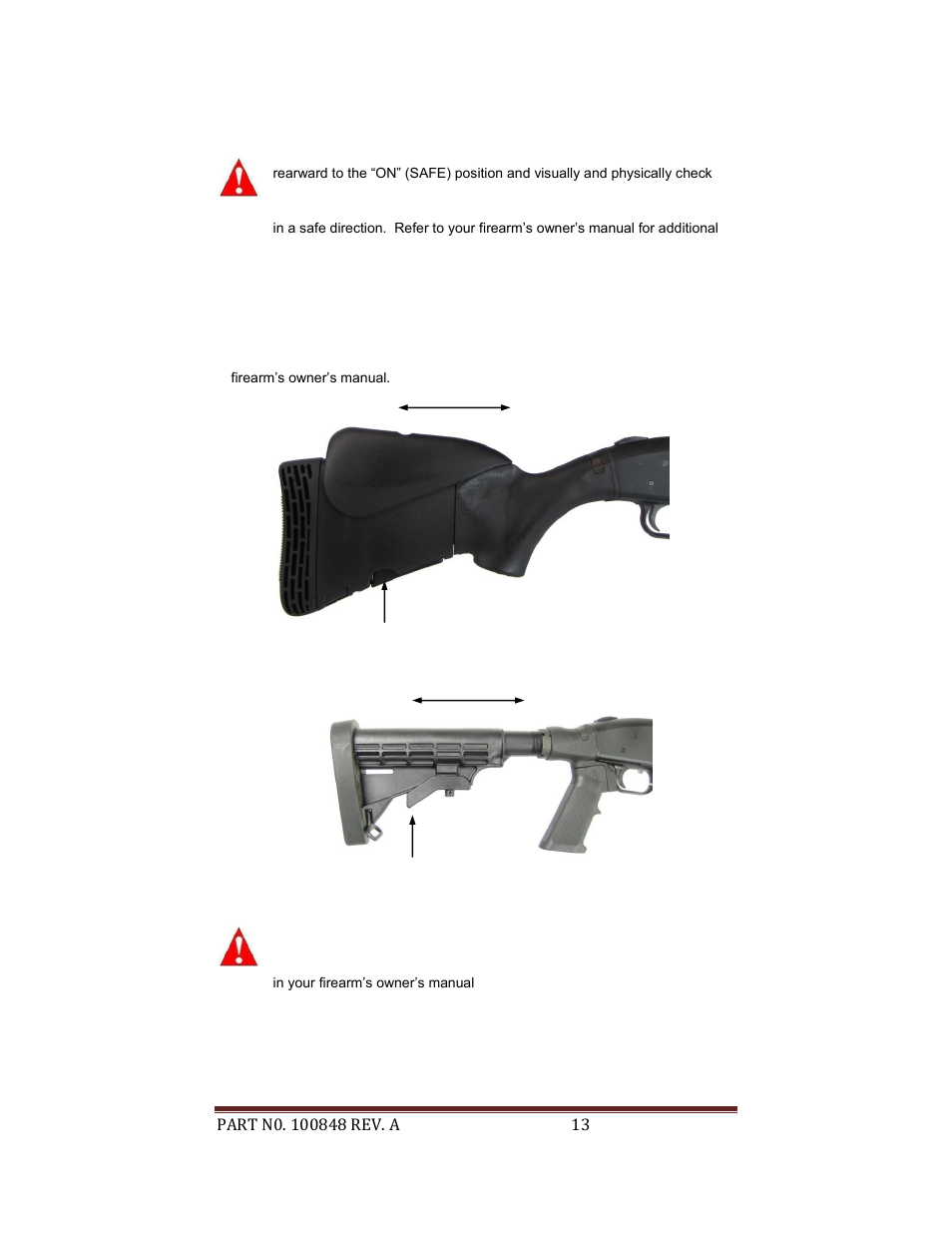 Mossberg FLEX System Shotguns User Manual | Page 13 / 16