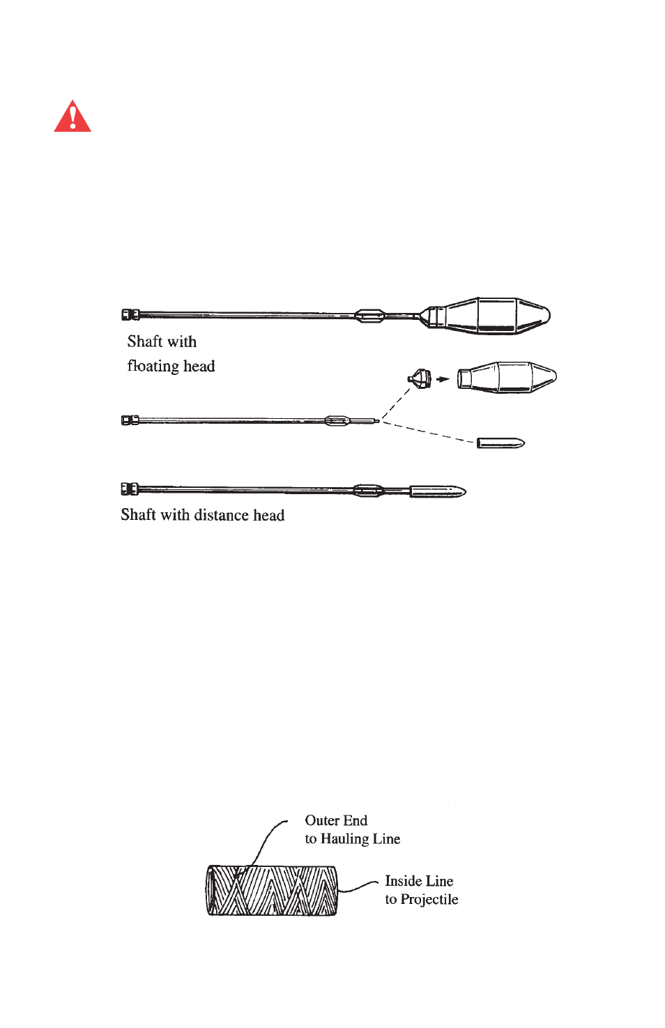 Line launcher barrel assembly, The projectiles, Line | Mossberg 59 Line Launcher User Manual | Page 4 / 8