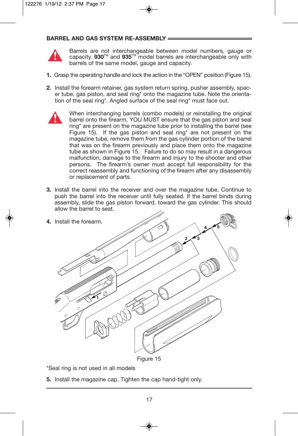 Mossberg 935 Magnu User Manual | Page 19 / 32